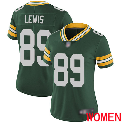 Green Bay Packers Limited Green Women 89 Lewis Marcedes Home Jersey Nike NFL Vapor Untouchable